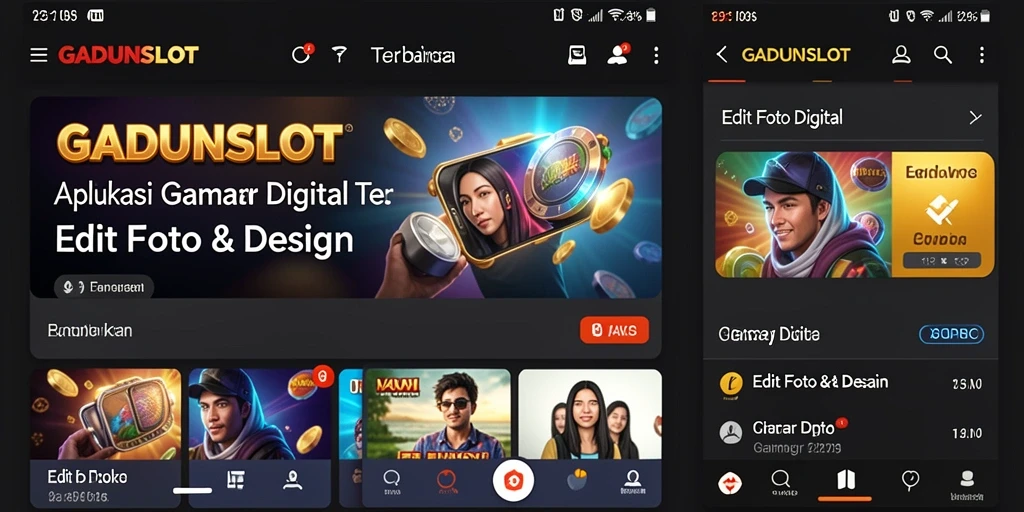 Antarmuka GADUNSLOT yang menarik dan mudah digunakan untuk desain gambar.