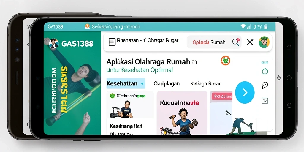 Antarmuka aplikasi GAS138 yang ramah pengguna untuk olahraga rumah.