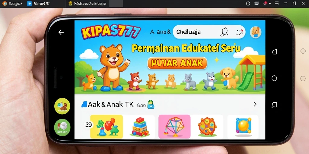 Antarmuka KIPAS777 yang ramah anak dengan permainan edukatif.