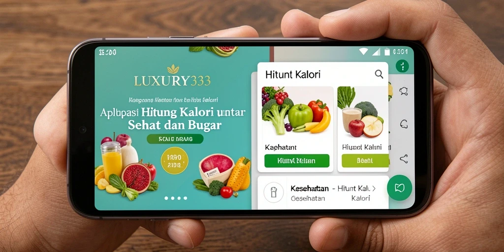 Antarmuka LUXURY333 menampilkan fungsi Hitung Kalori dengan mudah dan jelas.