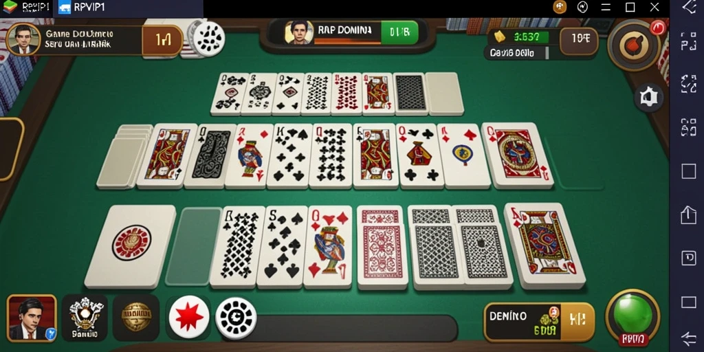 Tampilan antarmuka RPVIP1 dengan permainan domino yang menarik.