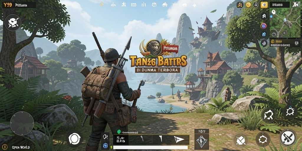 Tampilan antarmuka yang menarik dari Y89 dengan elemen Open World.