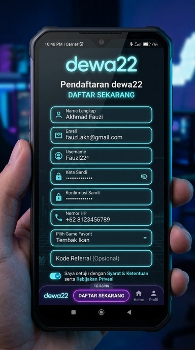 Tampilan halaman daftar dewa22